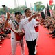 Indonesia's incumbent president, Joko Widodo, poses for a selfie ahead of elections this week.