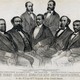 A black and white print that reads at the bottom: "The First Colored Senator and Representatives in the 41st and 42nd Congress of the United States