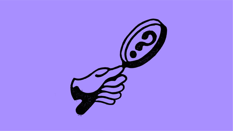 Illustration of a magnifying glass.