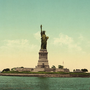 A photomechanical print of the Statue of Liberty, produced in 1905.