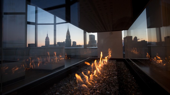 View from a duplex penthouse in Manhattan