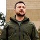 A photo of Ukrainian President Volodymyr Zelensky