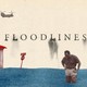 The logo for the podcast Floodlines