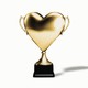 A heart-shaped trophy