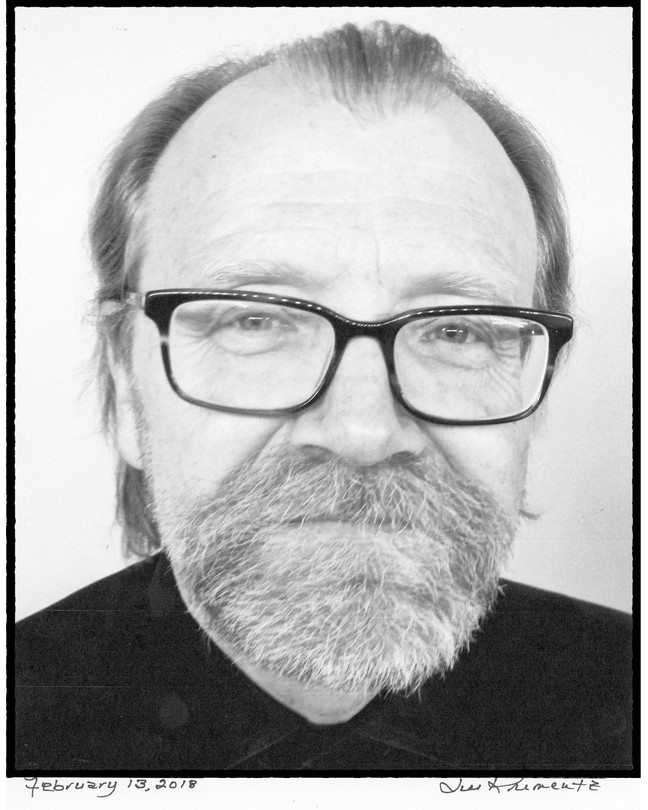 Black and white portrait of George Saunders