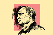 A sketch illustration of Vladimir Putin