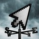 Illustration of a weather vane with a computer cursor on top.