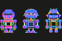 A colorful illustration of robots.