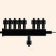 Image of a line of people on top of a syringe, with one person standing out