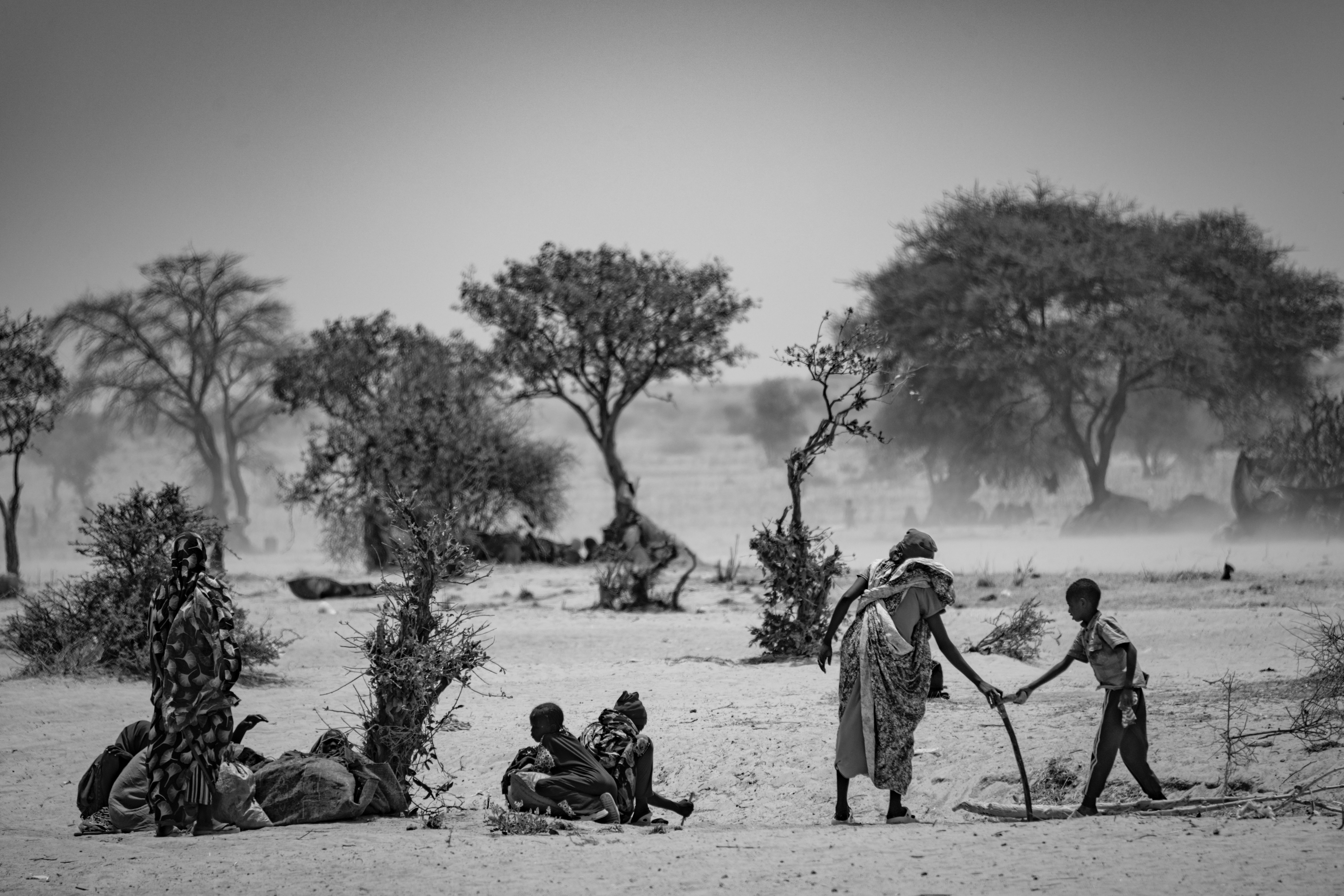Pictures of Sudanese refugees in Tiné