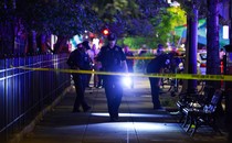 Police in Washington, D.C., investigate a shooting.