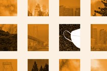 A mask within images of wildfire smoke