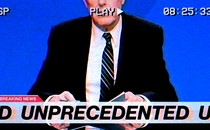 A graphic of a TV guest on a cable news show