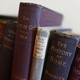 A row of books of European history and philosophy 