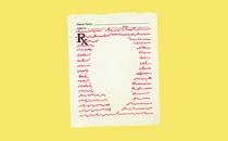 Silhouette of face on doctor's notepad
