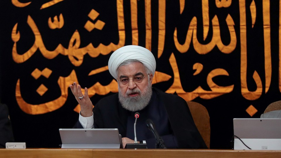 Hassan Rouhani speaks in Tehran.
