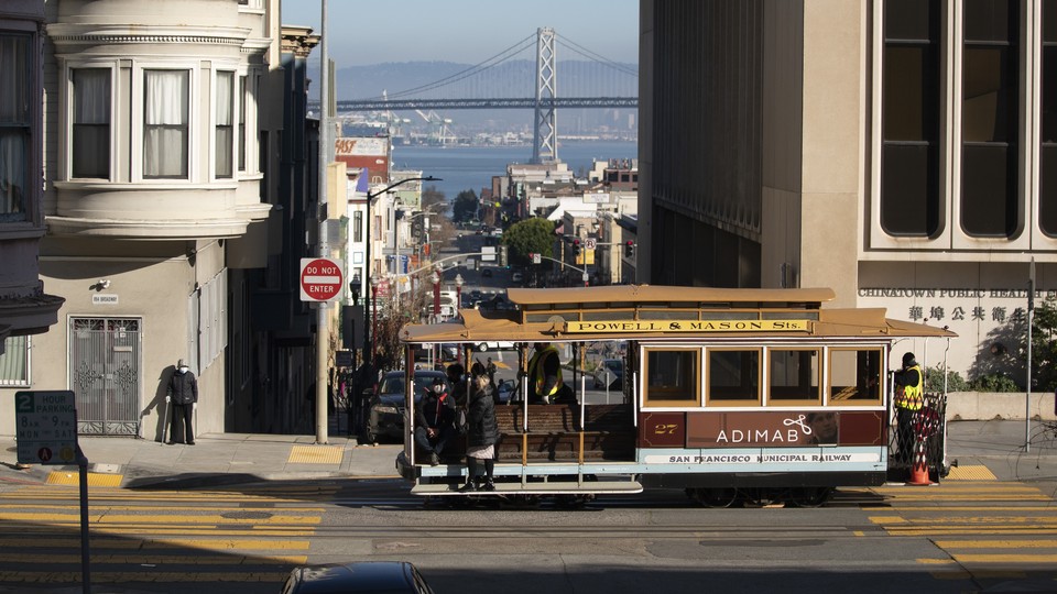 Cable car in San Francisco