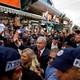 Netanyahu and his wife Sara make a campaign stop at a market in Tel Aviv.