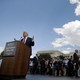 Donald Trump addresses a Tea Party rally against the Iran nuclear deal at the U.S. Capitol.