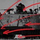 An illustration of arrows drawn over an image of a tank