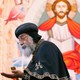 Coptic Pope Tawadros II visits a church in Australia.