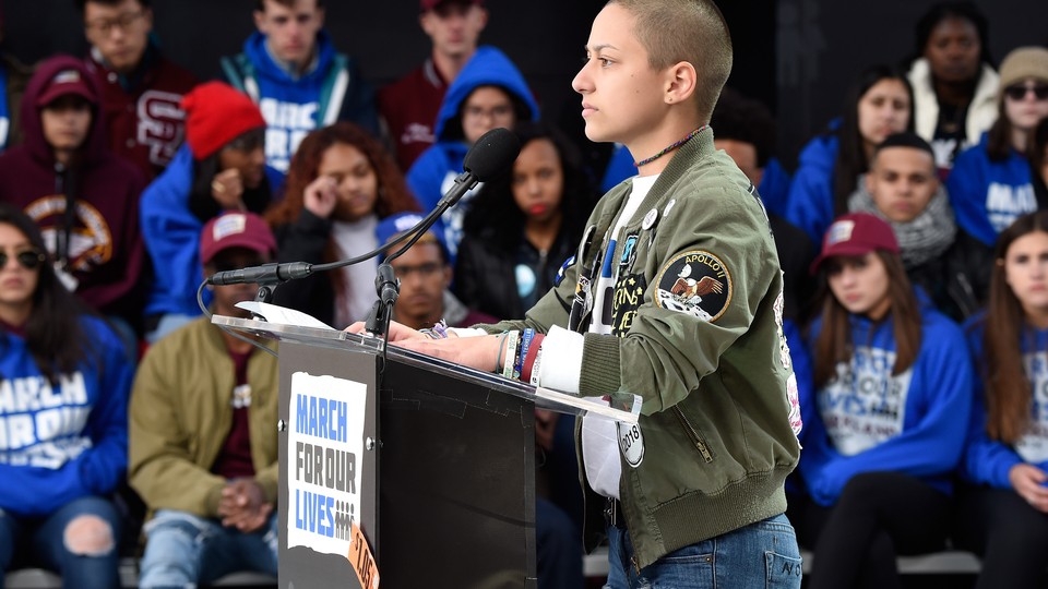 Emma González speaks at the March For Our Lives.