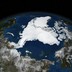 A satellite image of Arctic sea ice