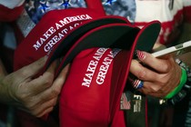 President Trump's signature "Make America Great Again" hats