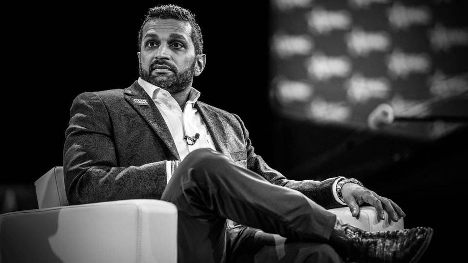 Black and white photo of Kash Patel, now Trump's nominee for FBI director.