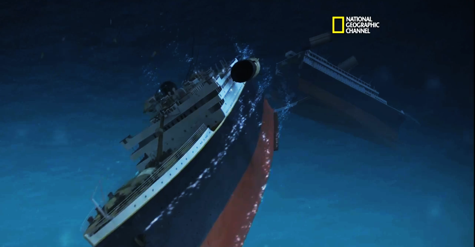 James Cameron S Computer Generated Model Of How The Titanic Sank The Atlantic