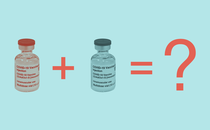 A spelled-out equation: [COVID-19 vaccine] + [COVID-19 vaccine] = ?