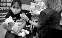 7-year-old Rihanna Chihuaque receives a covid-19 vaccine