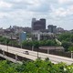 Downtown Akron, from the city's North Hill neighborhood, over the Little Cuyahoga River Valley. Akron is one of countless cities whose recovery plans have been upended by the pandemic.