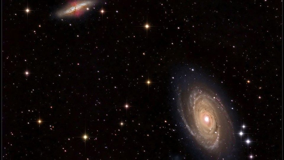 Galaxies M81 and M82 in the constellation Ursa Major