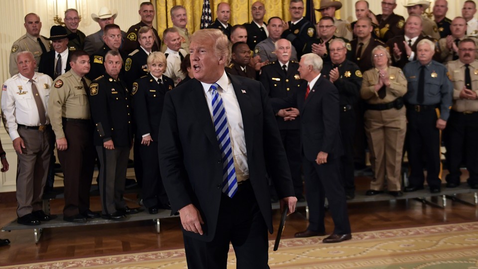 Donald Trump with sheriffs