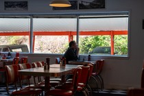 Man in a diner