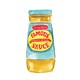 illustration of bottle of yellow Durkee Famous Sauce on white background