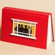 An illustration of a book with a house's window on the cover that allows viewers to see silhouettes of people gathered inside, talking.