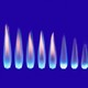 Blue flames