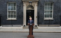 Boris Johnson in Downing Street, London.