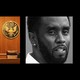 A diptych image of a courtroom and Sean “Diddy” Combs