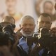 The Hamas leader Ismail Haniyeh speaks to supporters in Gaza City in May 2018