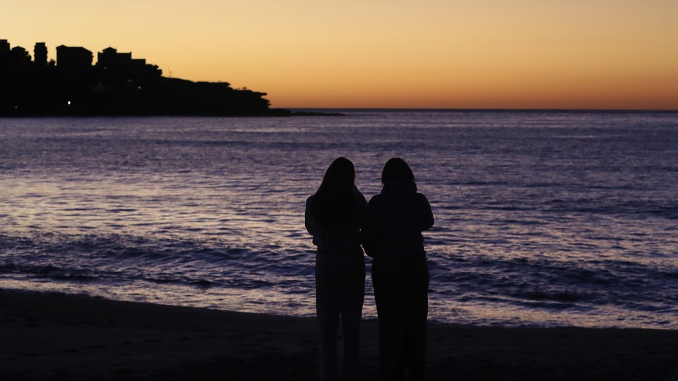 Picture of the sunset at Bondi beach