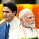 A photo of Trudeau and Modi.