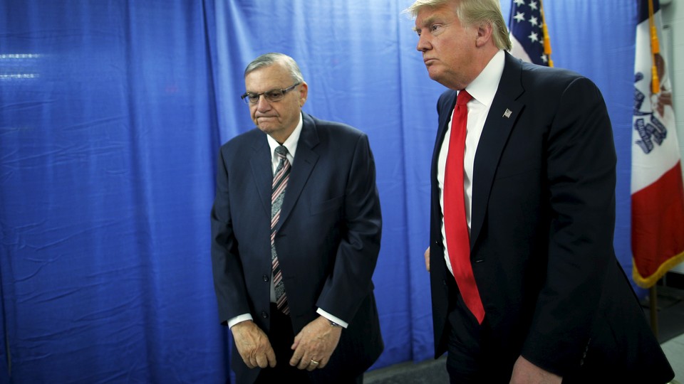  Former Sheriff Joe Arpaio supported Donald Trump’s birther crusade and presidential campaign. Now, Trump has pardoned Arpaio, who was convicted of criminal contempt for violating a federal court order.