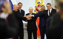 Vladimir Putin meeting with Moscow-appointed heads of four annexed Ukrainian regions