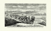 Print of Comanche procession