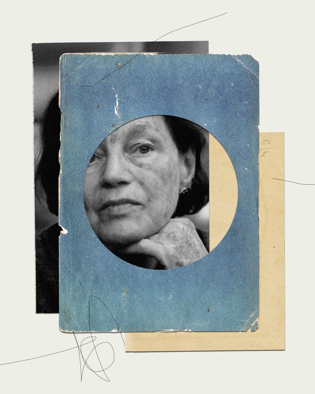 A photo-illustration showing Mavis Gallant