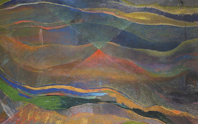 A painterly, multi-colored modern-art image