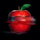 illustration of apple with glitches